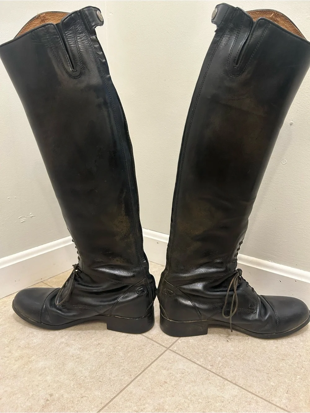 Ariat Black Over-The-Knee Lace-Up Riding Boots